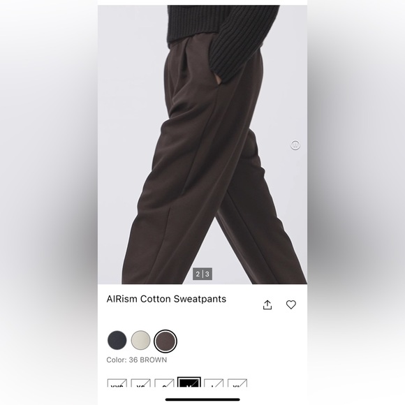 Uniqlo U. AiRism cotton sweatpants. szM - Picture 4 of 8